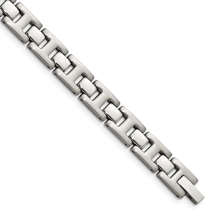 Chisel Brand Jewelry, Stainless Steel Brushed and Polished 8.5in Men's Bracelet