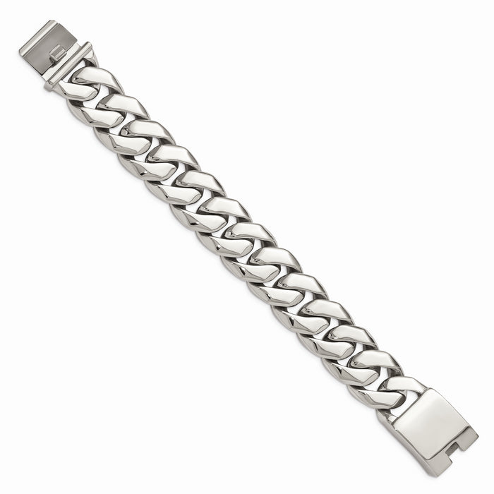 Chisel Brand Jewelry, Stainless Steel Polished 9in Bracelet