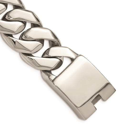 Chisel Brand Jewelry, Stainless Steel Polished 9in Bracelet