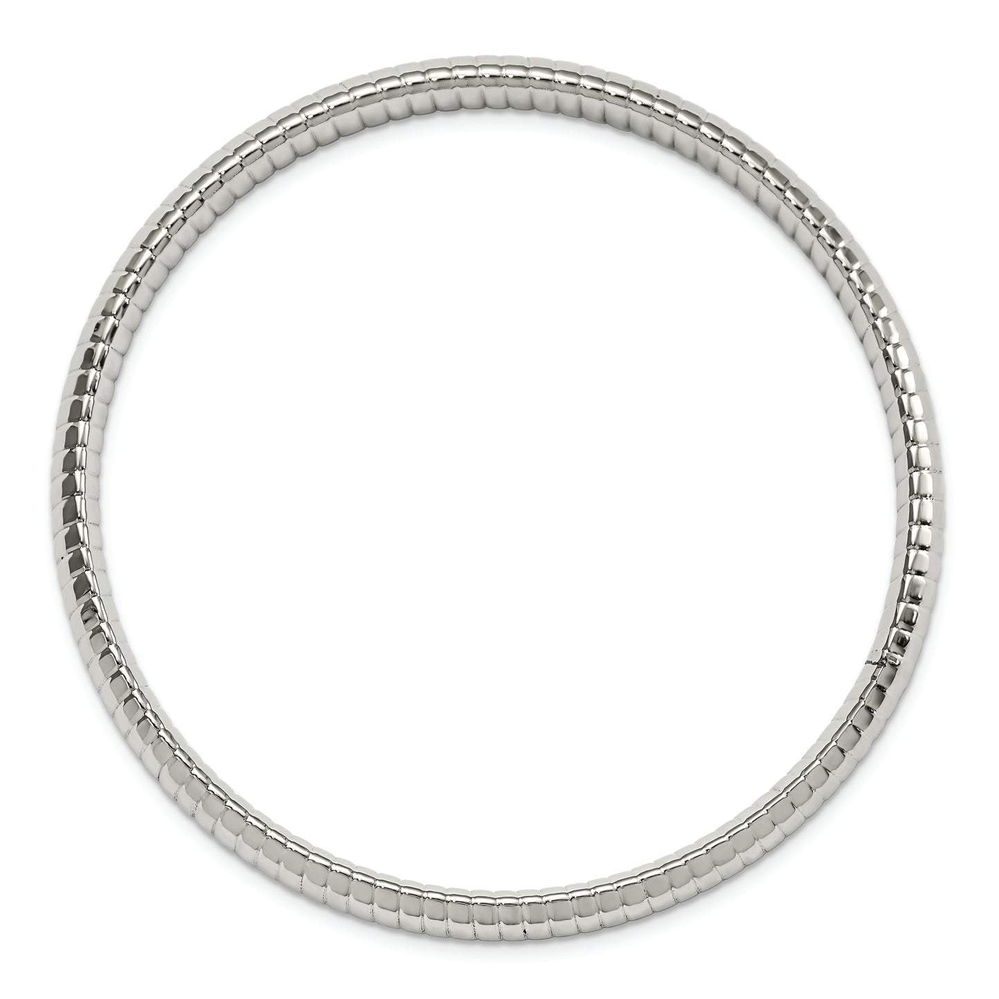 Chisel Brand Jewelry, Stainless Steel Textured Hollow Slip-on Bangle