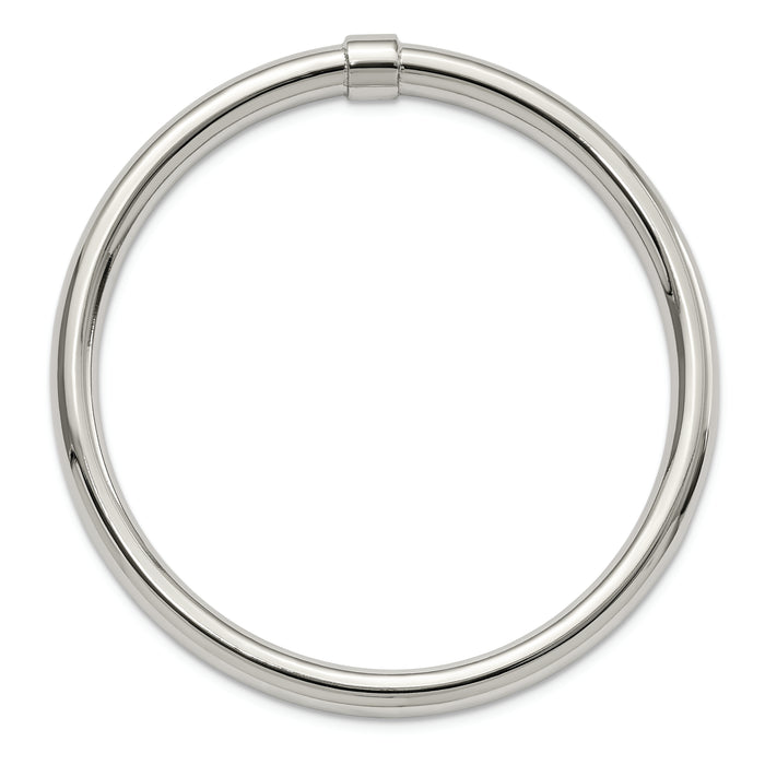 Chisel Brand Jewelry, Stainless Steel Polished Hollow Bangle Bracelet