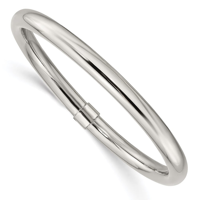 Chisel Brand Jewelry, Stainless Steel Polished Hollow Bangle Bracelet