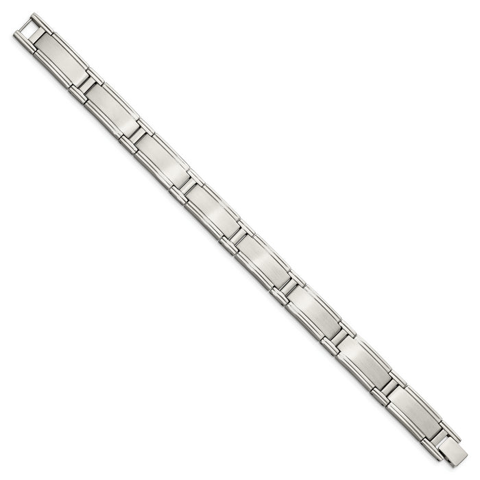 Chisel Brand Jewelry, Stainless Steel Brushed and Polished 9.25in Men's Bracelet