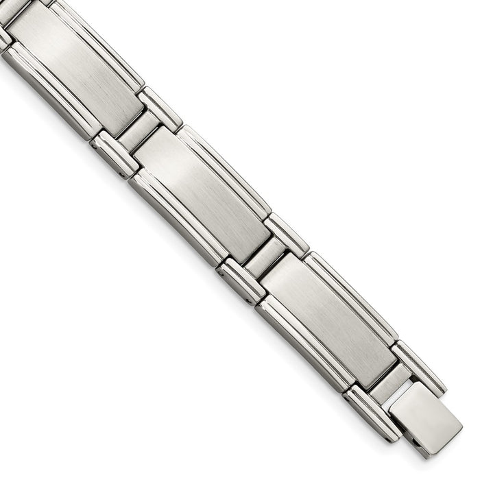 Chisel Brand Jewelry, Stainless Steel Brushed and Polished 9.25in Men's Bracelet