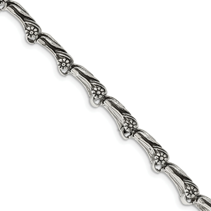 Chisel Brand Jewelry, Stainless Steel Antiqued Dragon 8.75in Men's Bracelet