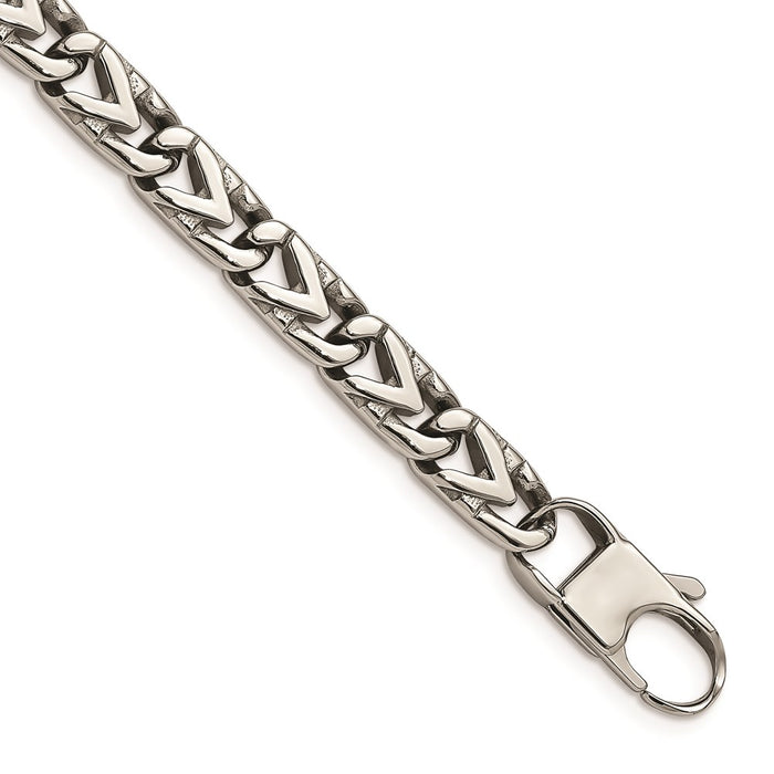 Chisel Brand Jewelry, Stainless Steel Polished 8mm Men's Bracelet