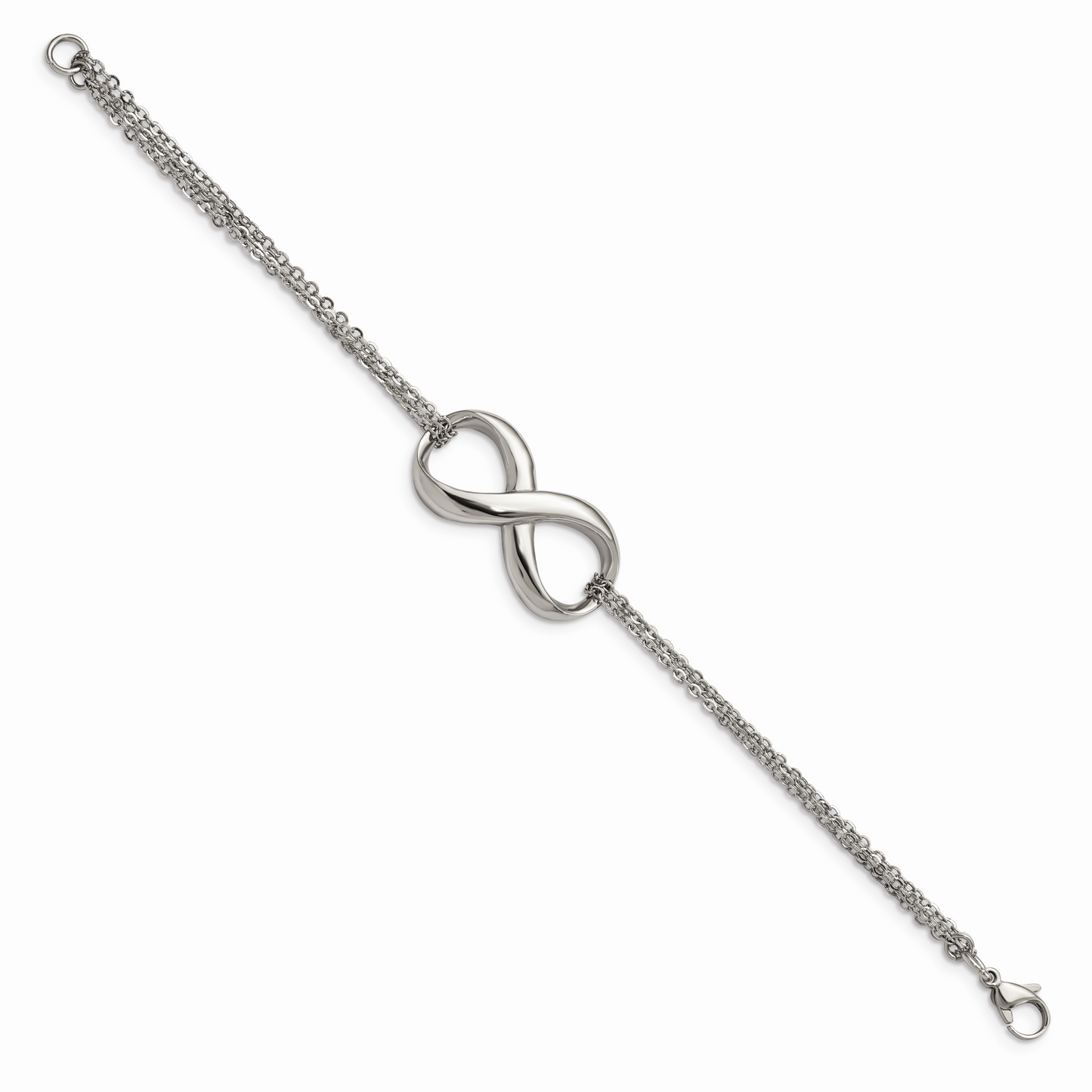 Chisel Brand Jewelry, Stainless Steel Polished Infinity Symbol Bracelet