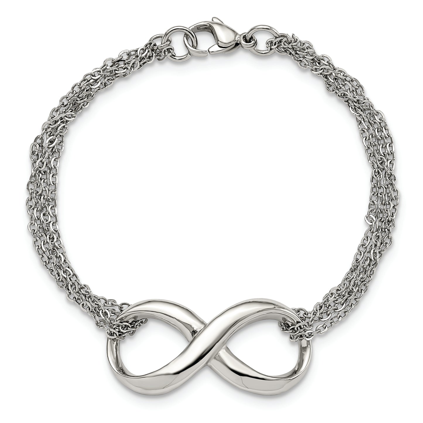 Chisel Brand Jewelry, Stainless Steel Polished Infinity Symbol Bracelet