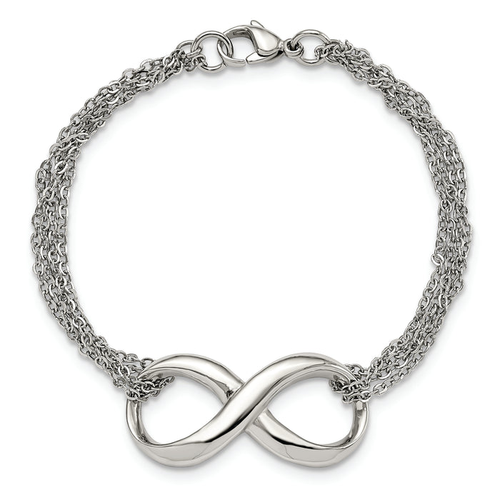 Chisel Brand Jewelry, Stainless Steel Polished Infinity Symbol Bracelet