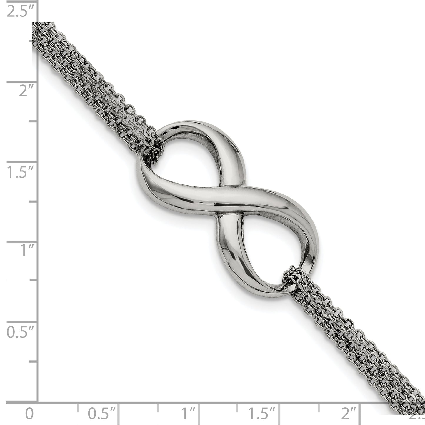 Chisel Brand Jewelry, Stainless Steel Polished Infinity Symbol Bracelet