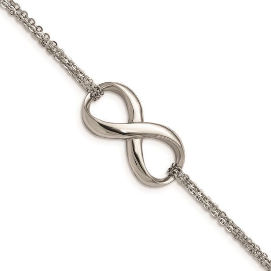 Chisel Brand Jewelry, Stainless Steel Polished Infinity Symbol Bracelet