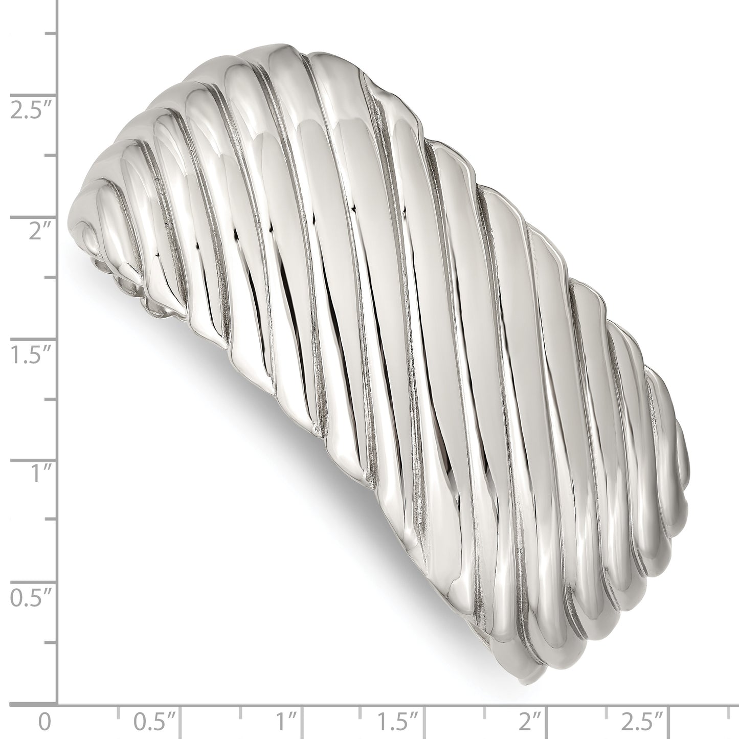 Chisel Brand Jewelry, Stainless Steel Polished Cuff Bangle