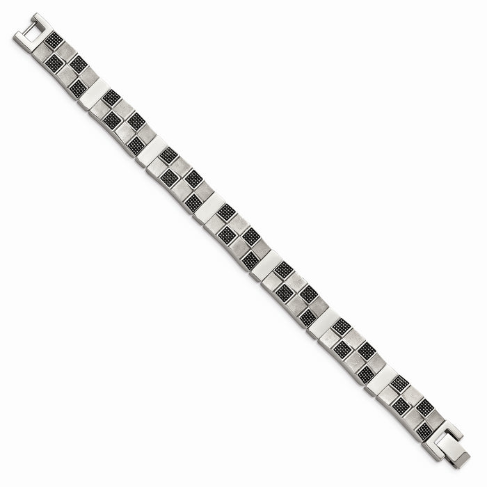 Chisel Brand Jewelry, Stainless Steel Antiqued Brushed and Polished Men's Bracelet