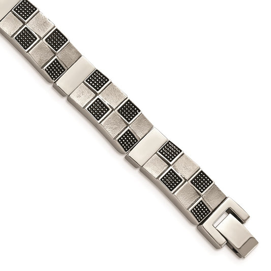 Chisel Brand Jewelry, Stainless Steel Antiqued Brushed and Polished Men's Bracelet