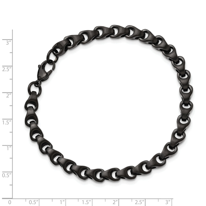 Chisel Brand Jewelry, Stainless Steel Black IP-plated Men's Bracelet