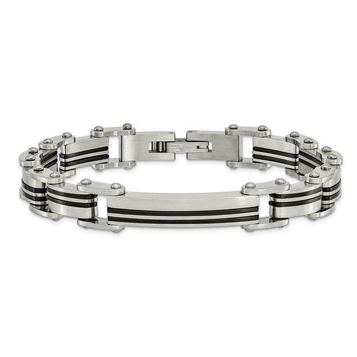 Chisel Brand Jewelry, Stainless Steel Brushed Black IP-plated Men's Bracelet