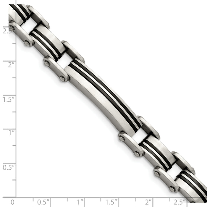 Chisel Brand Jewelry, Stainless Steel Brushed Black IP-plated Men's Bracelet