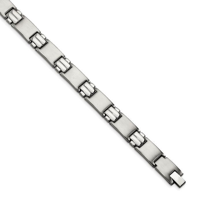 Chisel Brand Jewelry, Stainless Steel Brushed and Polished 8.5in Men's Bracelet