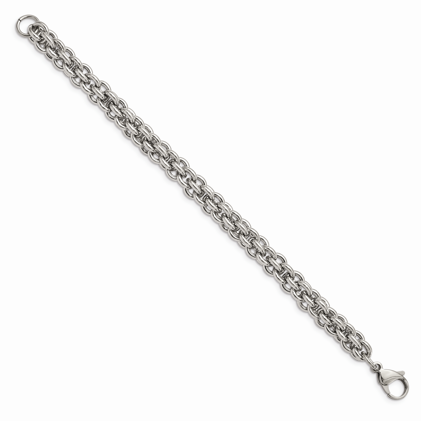 Chisel Brand Jewelry, Stainless Steel Polished Fancy Link Men's Bracelet