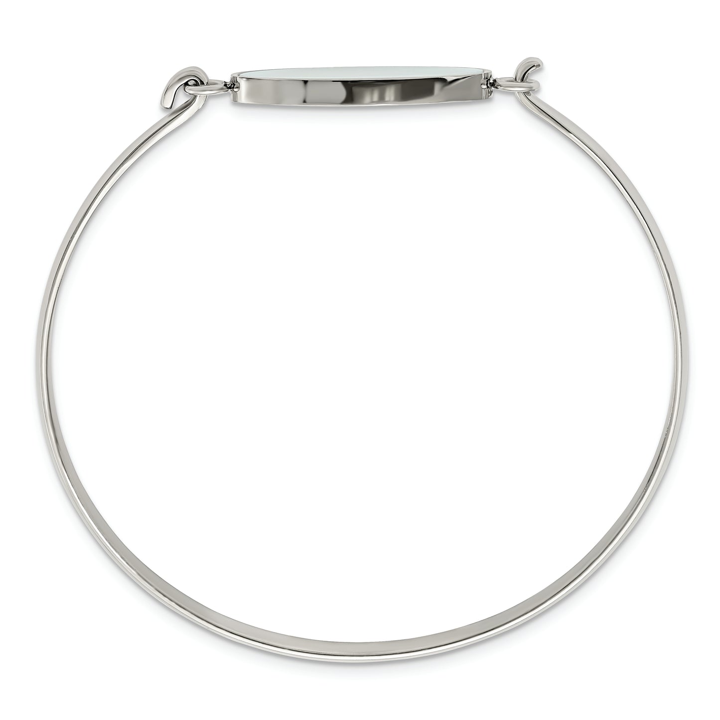 Chisel Brand Jewelry, Stainless Steel Polished Oval Mother of Pearl Bracelet