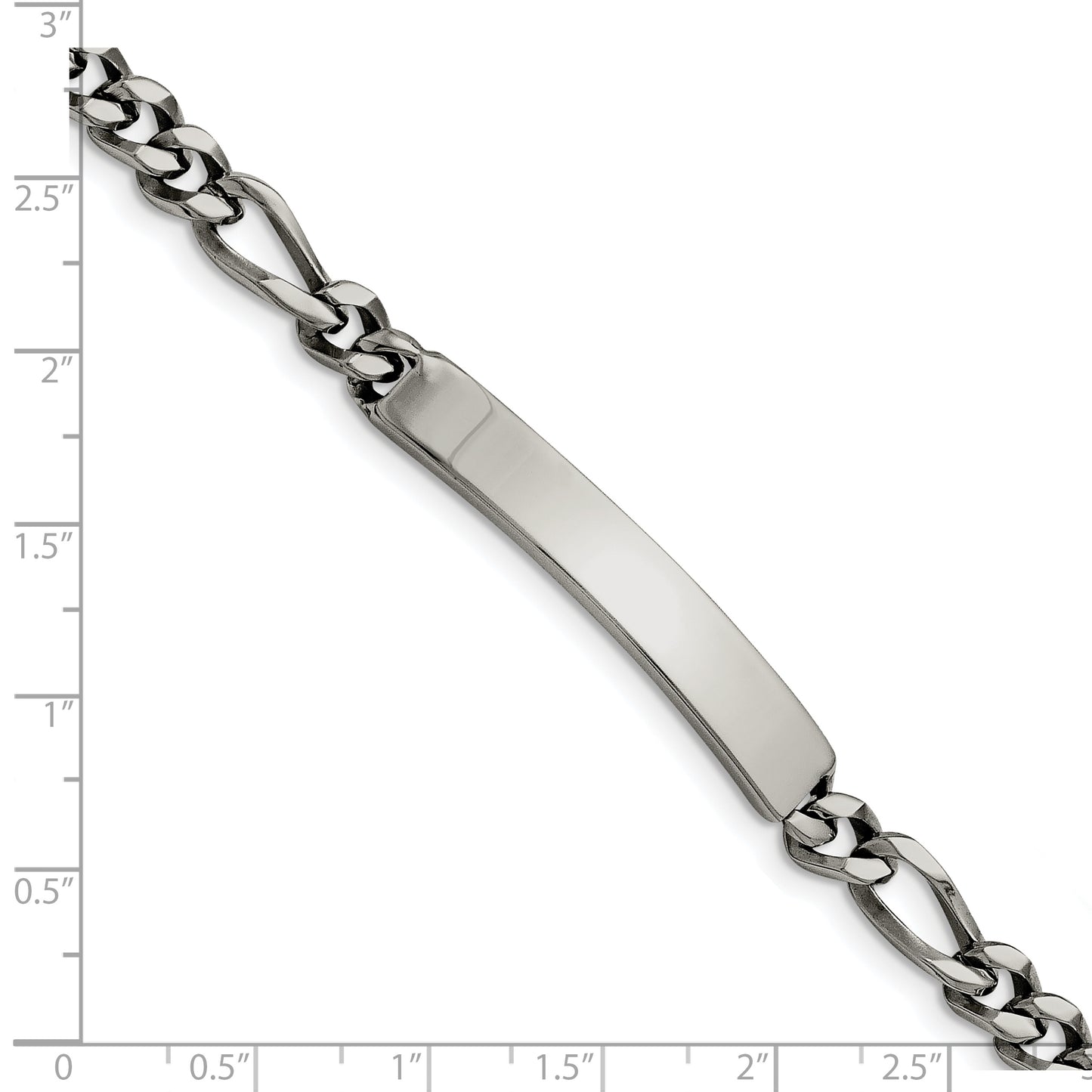 Chisel Brand Jewelry, Stainless Steel Polished ID Men's Bracelet