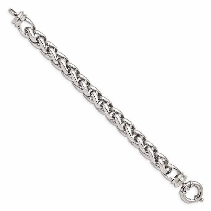 Chisel Brand Jewelry, Stainless Steel Polished Fancy Link Bracelet
