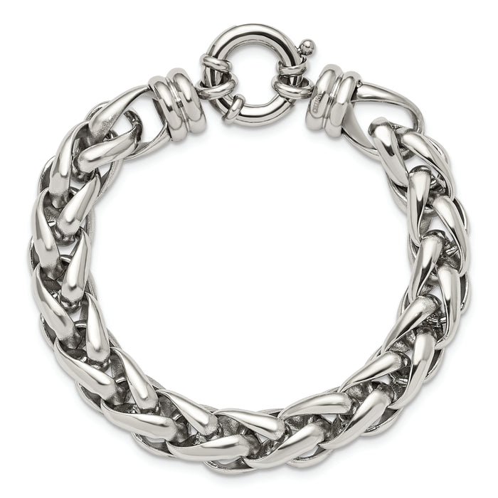 Chisel Brand Jewelry, Stainless Steel Polished Fancy Link Bracelet