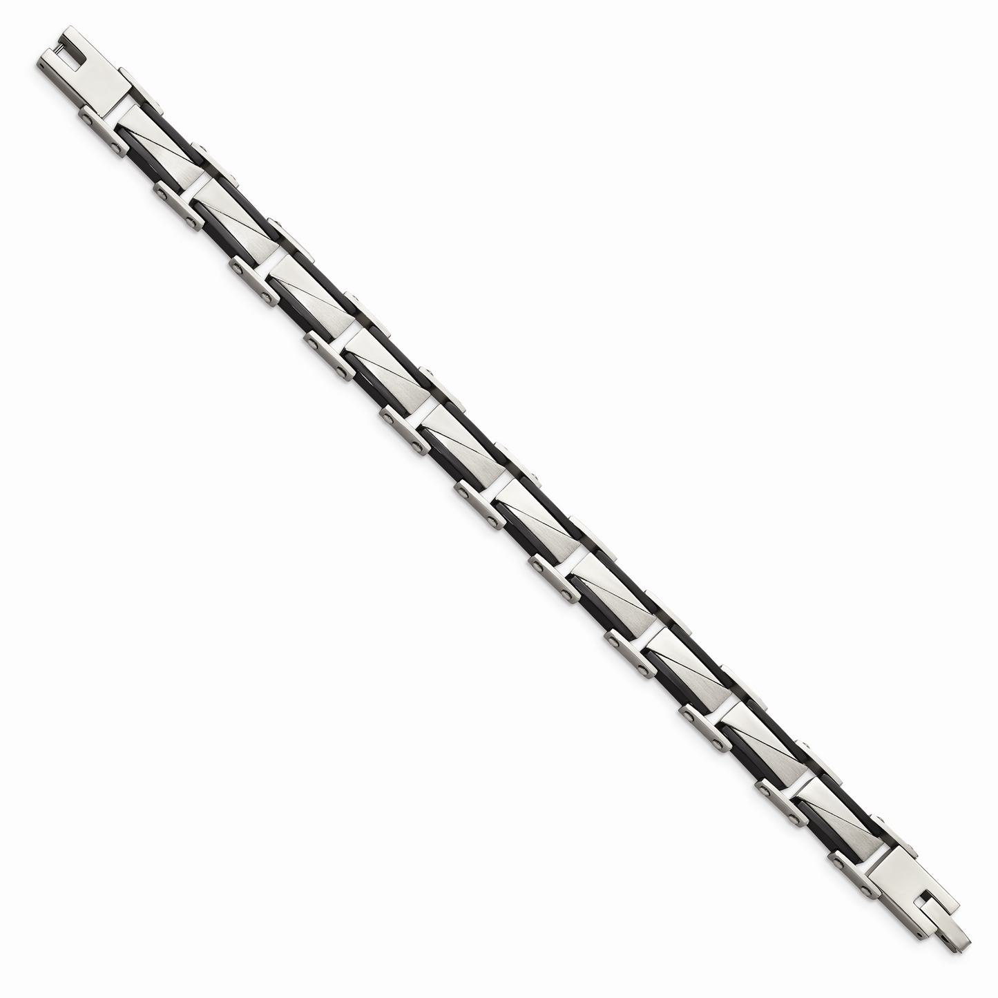 Chisel Brand Jewelry, Stainless Steel Brushed and Polished Black IP-plated Men's Bracelet