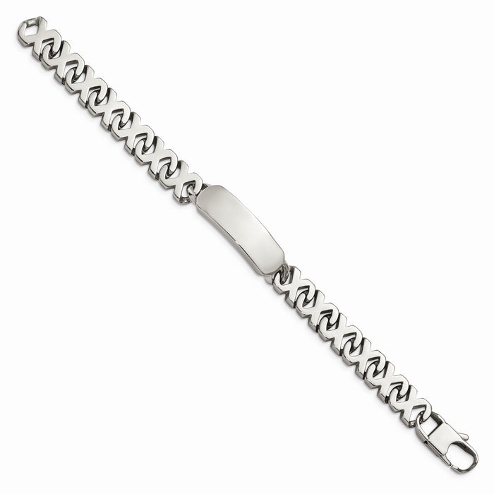 Chisel Brand Jewelry, Stainless Steel Polished ID Men's Bracelet