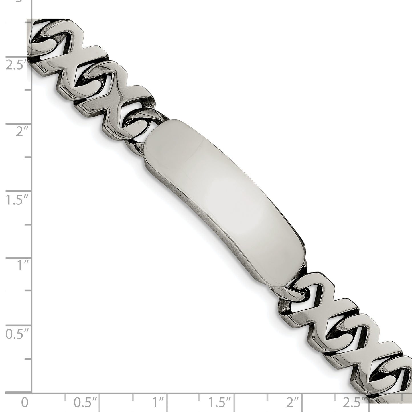 Chisel Brand Jewelry, Stainless Steel Polished ID Men's Bracelet
