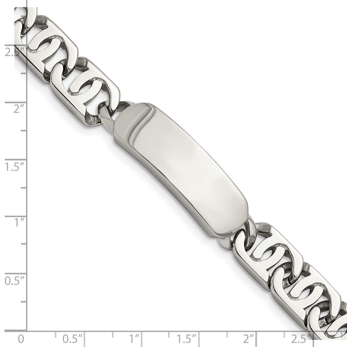 Chisel Brand Jewelry, Stainless Steel Polished ID 8.75in Men's Bracelet
