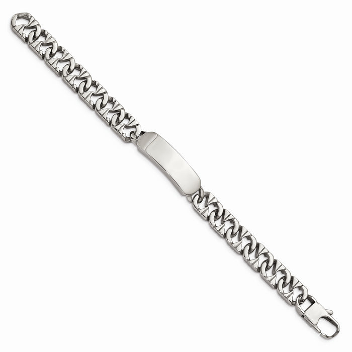 Chisel Brand Jewelry, Stainless Steel Polished ID Men's Bracelet