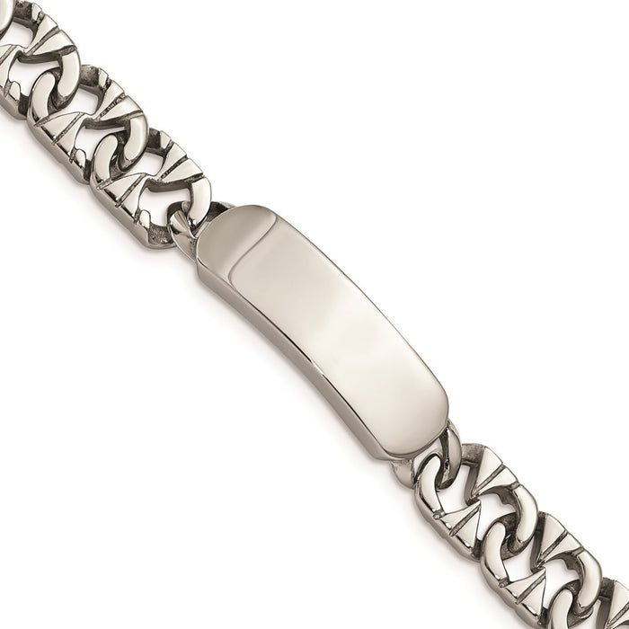 Chisel Brand Jewelry, Stainless Steel Polished ID Men's Bracelet