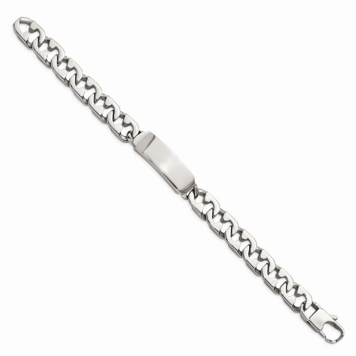 Chisel Brand Jewelry, Stainless Steel Polished ID Men's Bracelet