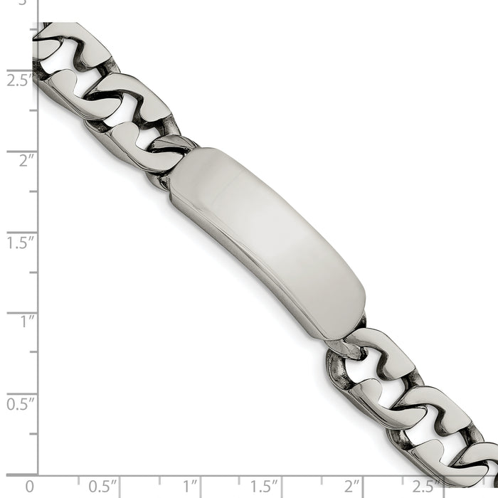 Chisel Brand Jewelry, Stainless Steel Polished ID Men's Bracelet