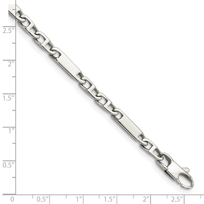 Chisel Brand Jewelry, Stainless Steel Polished Link Bracelet