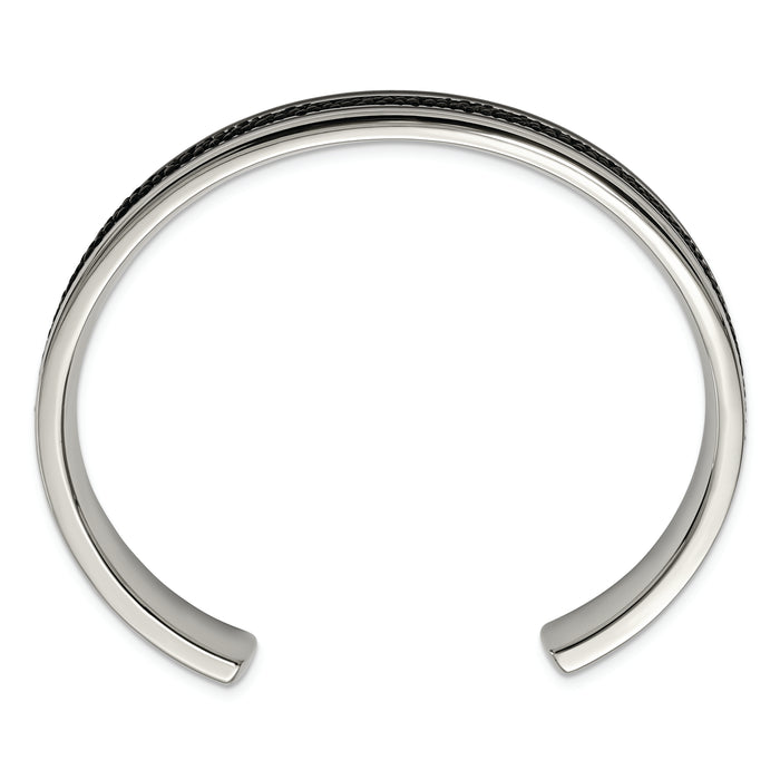 Chisel Brand Jewelry, Stainless Steel Polished Genuine Stingray Bangle