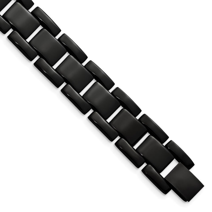 Chisel Brand Jewelry, Stainless Steel Black IP-plated 8.25in Men's Bracelet