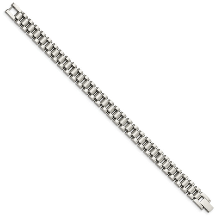 Chisel Brand Jewelry, Stainless Steel Brushed and Polished 8.5in Men's Bracelet