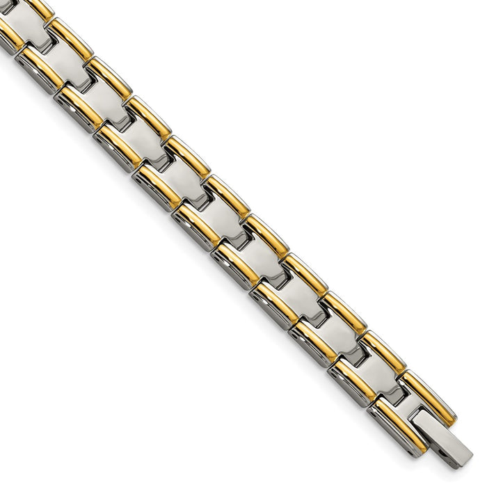 Chisel Brand Jewelry, Stainless Steel Yellow IP-plated Polished Men's Bracelet