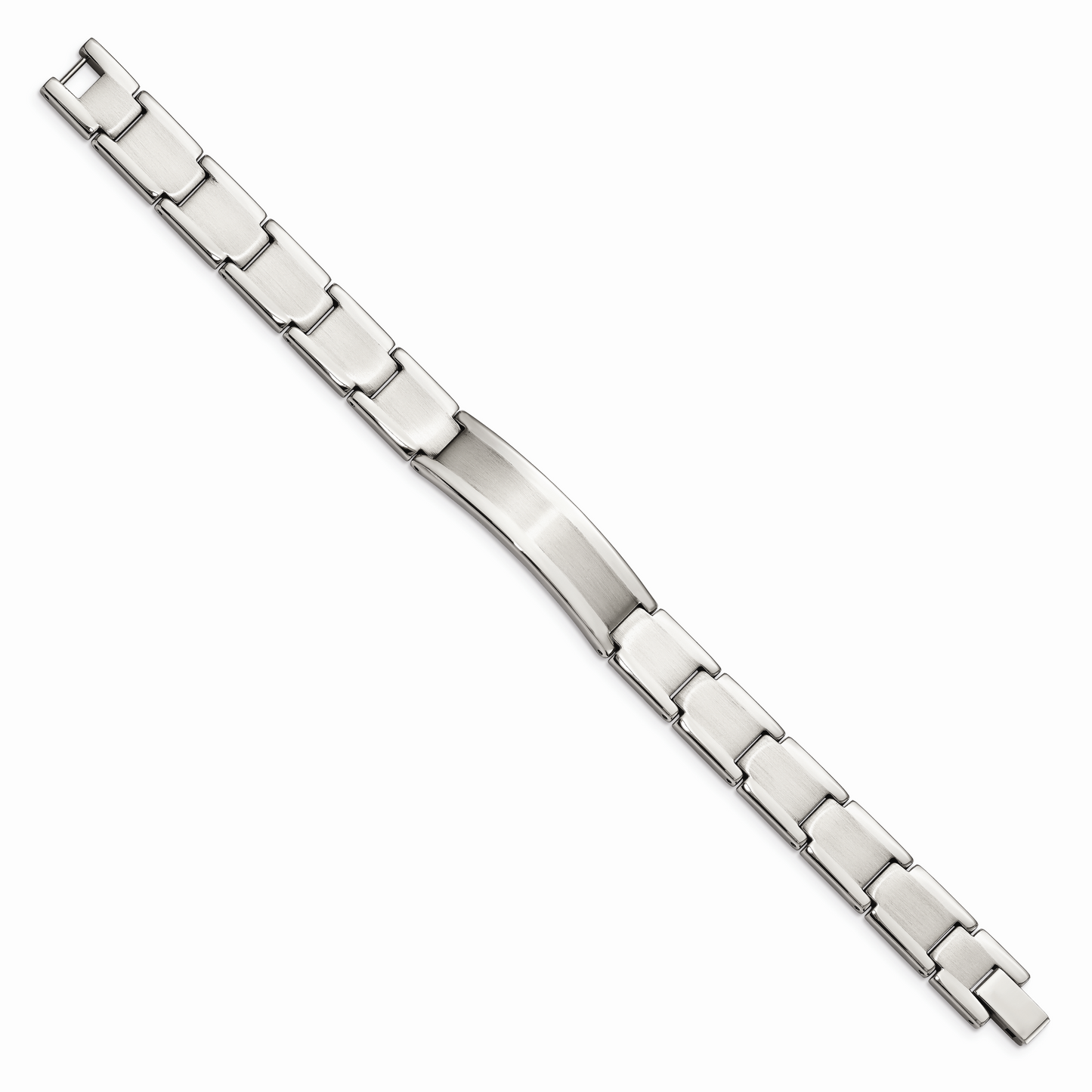 Chisel Brand Jewelry, Stainless Steel Polished and Brushed ID 8.25in Men's Bracelet