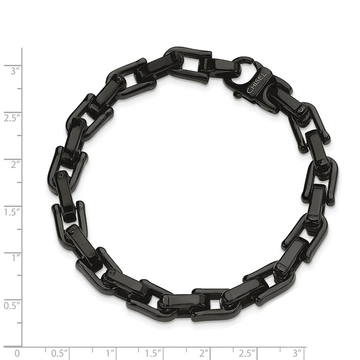 Chisel Brand Jewelry, Stainless Steel Black IP-plated Men's Bracelet