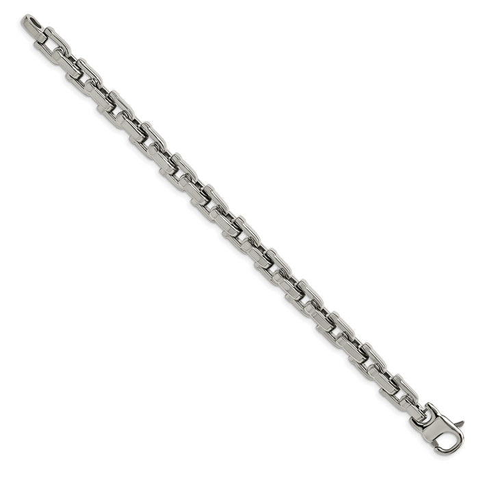 Chisel Brand Jewelry, Stainless Steel Polished 8.5in Men's Bracelet