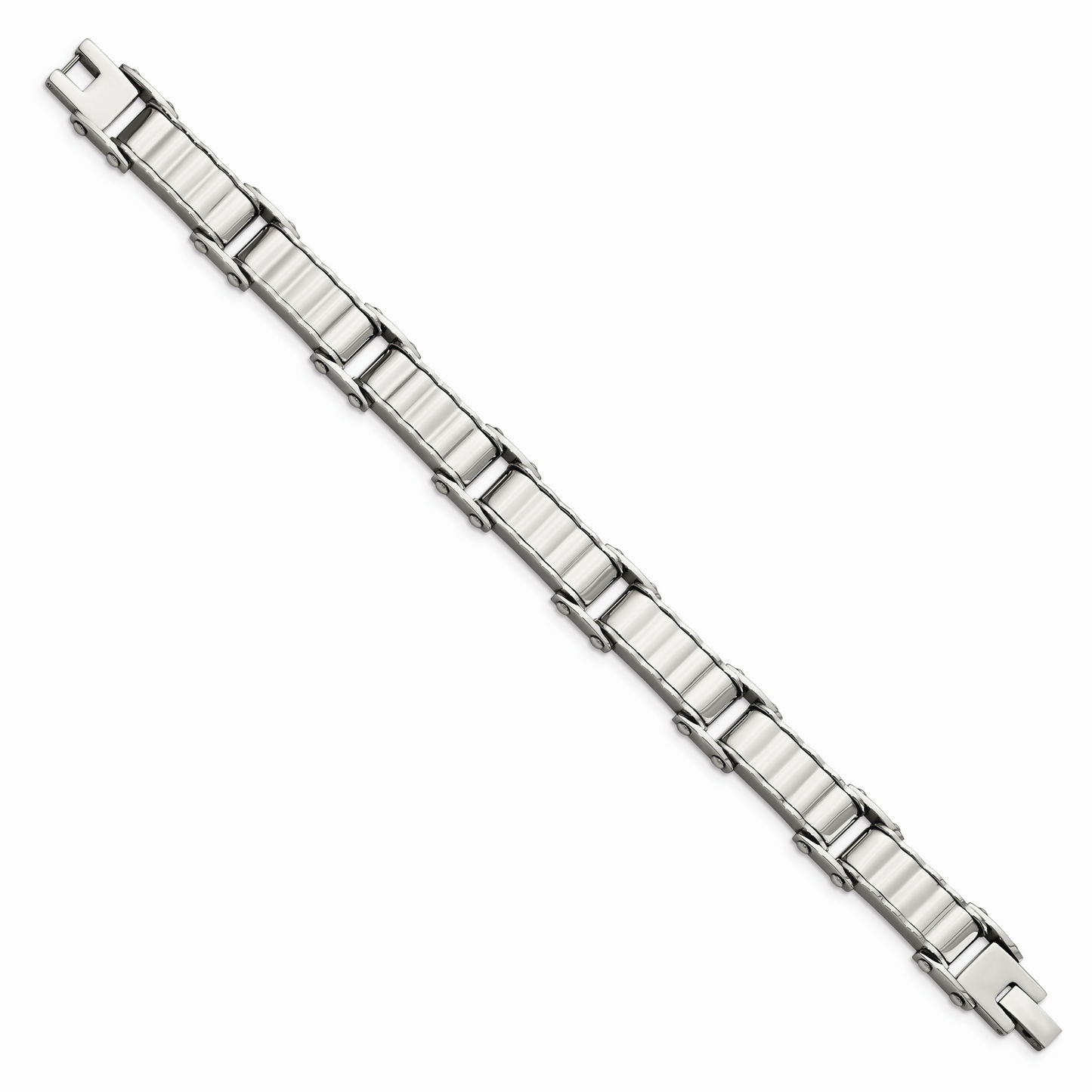 Chisel Brand Jewelry, Stainless Steel Polished and Brushed Back Men's Bracelet