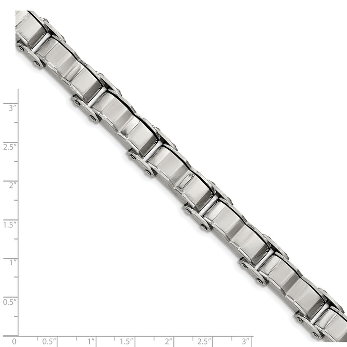 Chisel Brand Jewelry, Stainless Steel Polished and Brushed Back Men's Bracelet