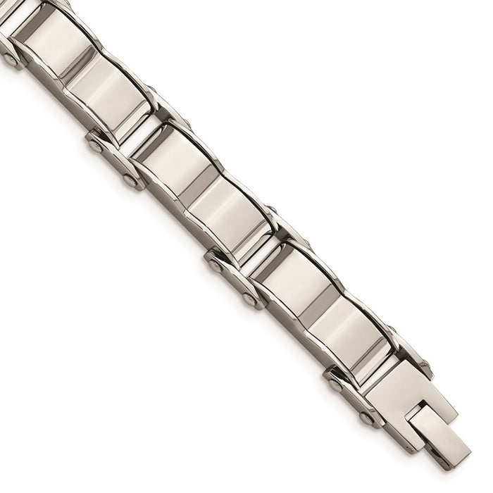 Chisel Brand Jewelry, Stainless Steel Polished and Brushed Back Men's Bracelet