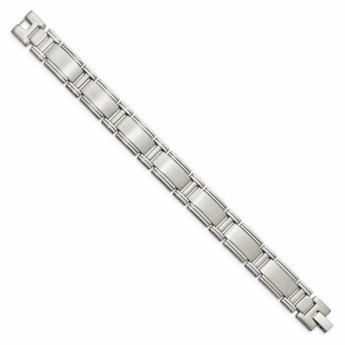 Chisel Brand Jewelry, Stainless Steel Polished and Brushed Men's Bracelet