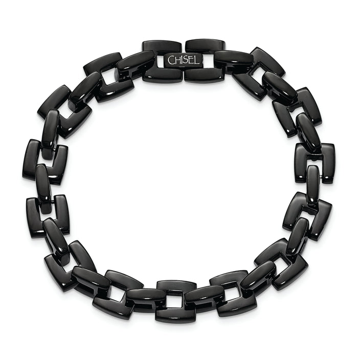 Chisel Brand Jewelry, Stainless Steel Black IP-plated Men's Bracelet