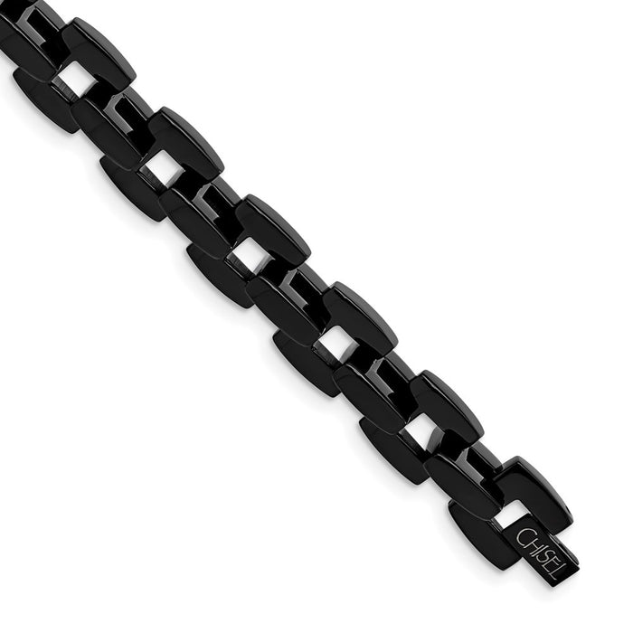 Chisel Brand Jewelry, Stainless Steel Black IP-plated Men's Bracelet