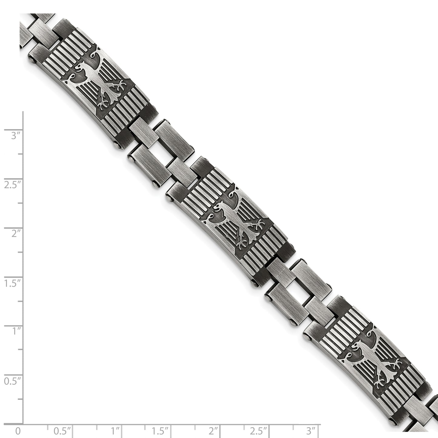 Chisel Brand Jewelry, Stainless Steel Antiqued Polished and Brushed Men's Bracelet